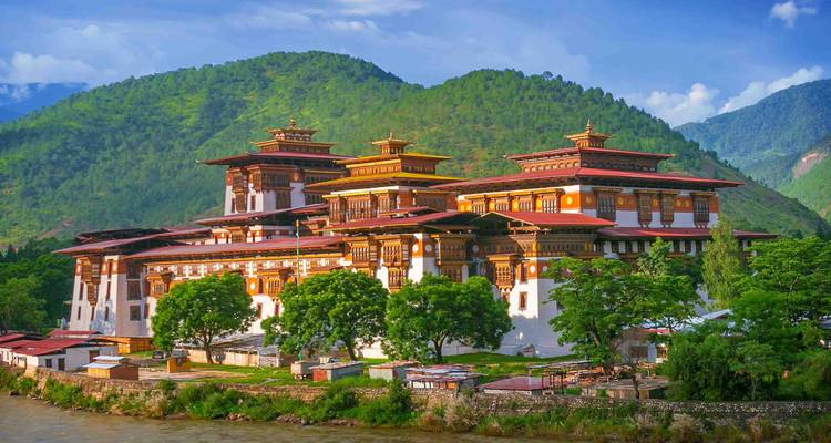 Punakha Dzong, eine großartige Klosterfestung in Bhutan.