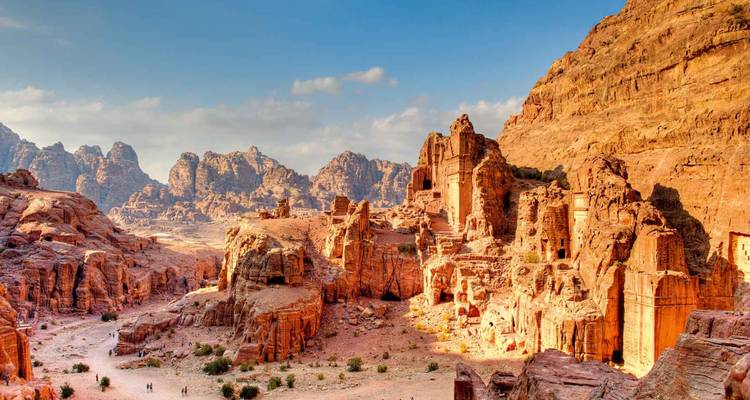 Ancient ruins in Petra.