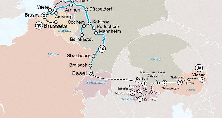 Romantic Rhine & Moselle with Bruges & Wonders of Switzerland & Austria 2027 - 32 Days (from Vienna to Bruges) - Scenic Luxury Cruises & Tours 4
