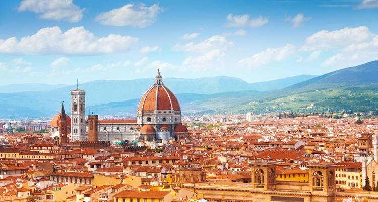 Paysage urbain de Florence avec la Cathédrale de Santa Maria del Fiore.