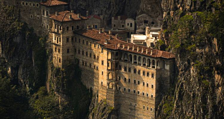 Historic monastery built into the cliffside.