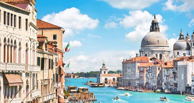View of Venice with the Grand Canal and Santa Maria della Salute.