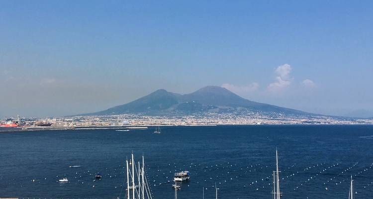 View of Mount Vesuvius and the Bay of Naples.