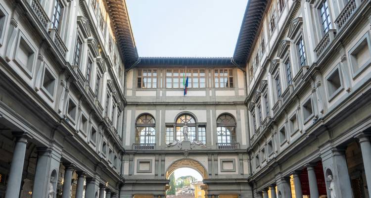 Entrance to the Uffizi Gallery in Florence