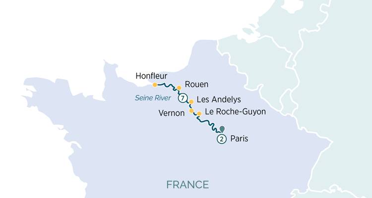 Carte détaillant les villes et les routes de France.