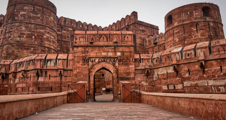 Fort with overlay text.