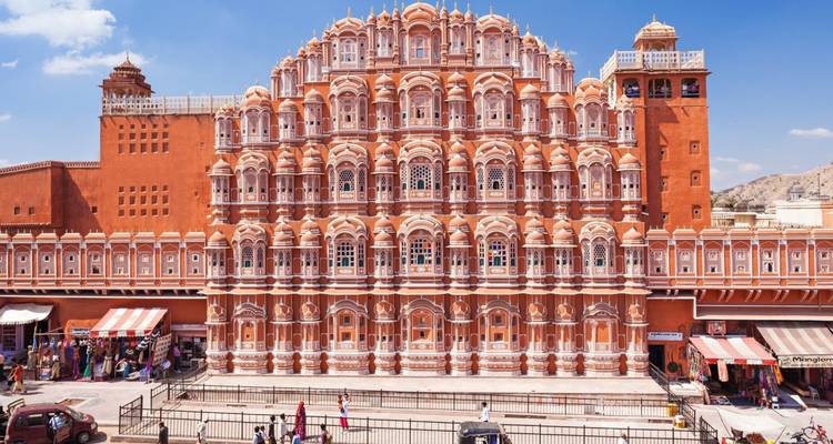 Hawa Mahal paleisvoorkant in Jaipur.