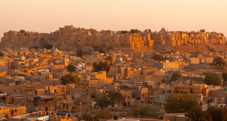 Golden fort overlooking the city of Jaisalmer.