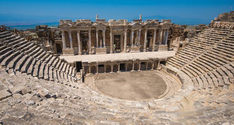 Ancient theater with panoramic view.