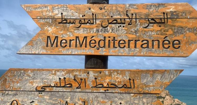 Bewegwijzering voor de Middellandse Zee en de Atlantische Oceaan.
