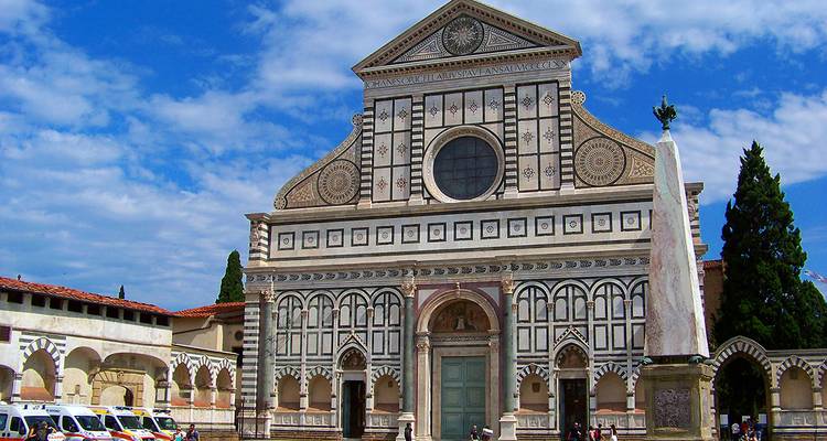 Florence's Santa Maria Novella with its distinctive facade.