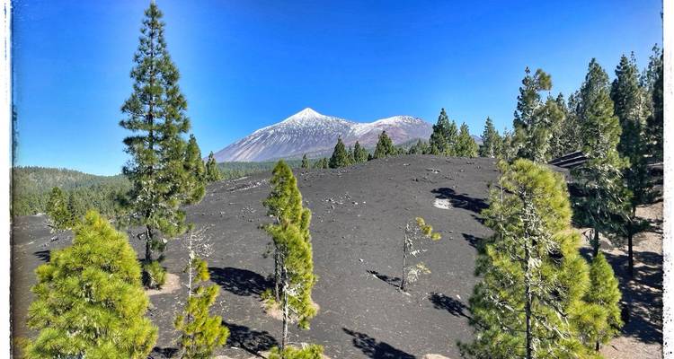 Vue panoramique d'un paysage volcanique avec le mont Teide.