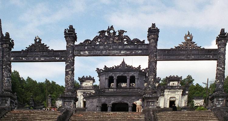 Monumental gate at a historic site.