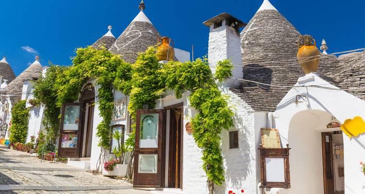 Maisons trulli traditionnelles à Alberobello, Italie.