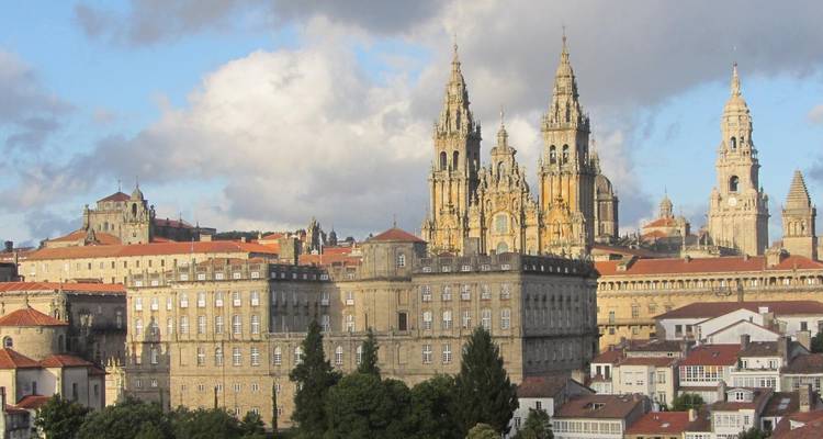 Horizon urbain avec des bâtiments de cathédrales historiques dans une ville.