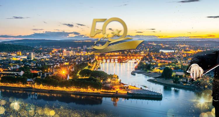 Paysage urbain avec texte superposé du logo d'une entreprise.