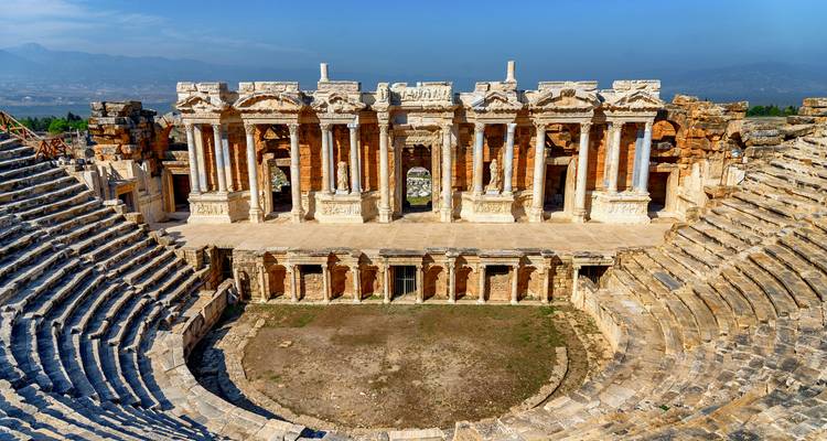 El antiguo teatro romano de Hierápolis.