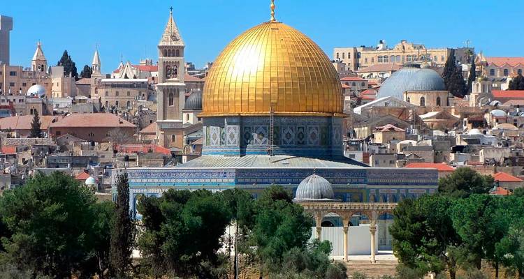 Horizon de Jérusalem avec le Dôme du Rocher.