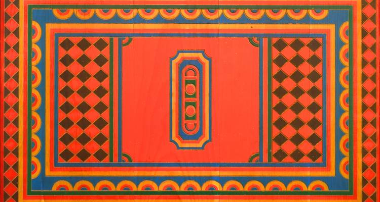 Colorful geometric pattern design.