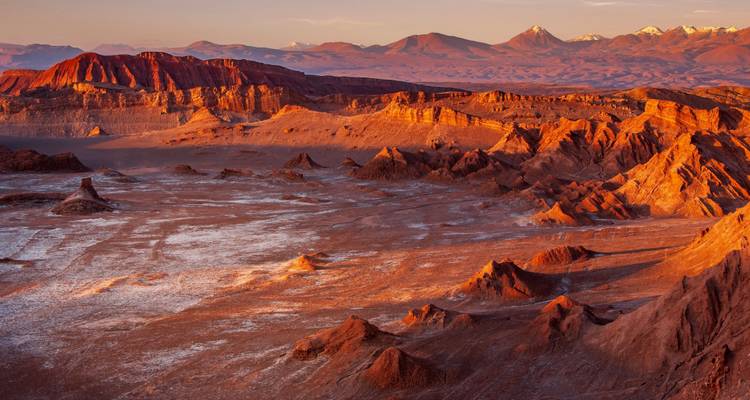 Stunning view of a desert landscape with red rock formations.