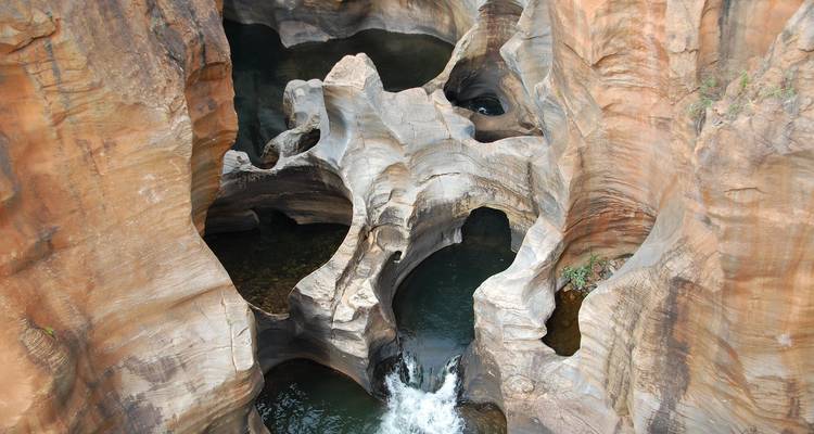 Bourke's Luck Potholes geologische formaties met water