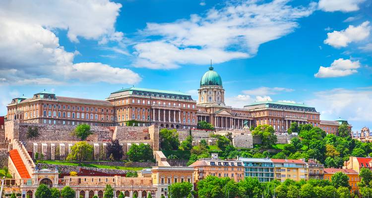 Château de Buda avec la verdure environnante.