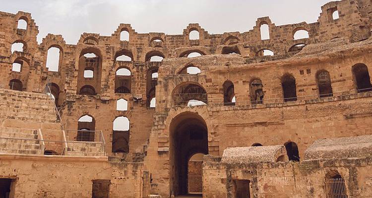 The interior of the El Jem amphitheater.