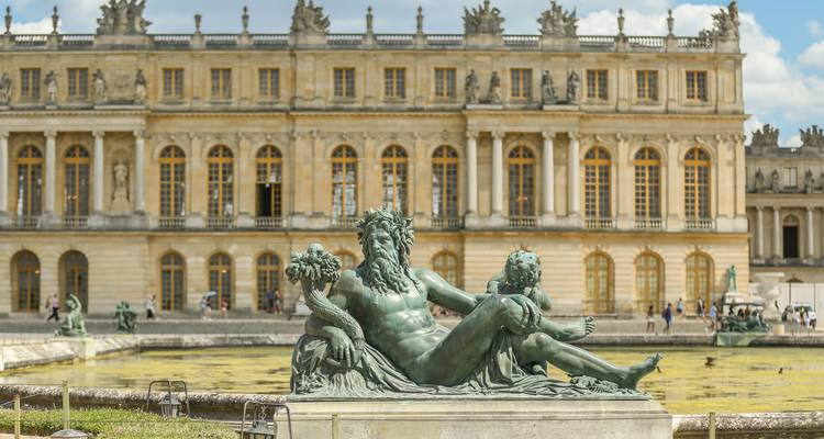 Statues in front of the Palace of Versailles.