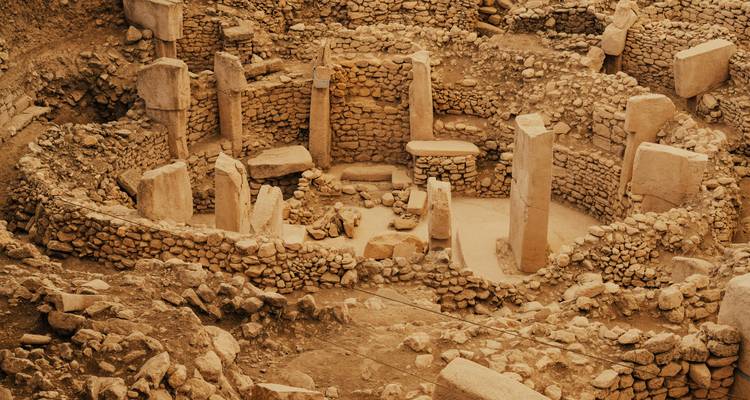 Structures anciennes de cercles de pierre à Göbekli Tepe