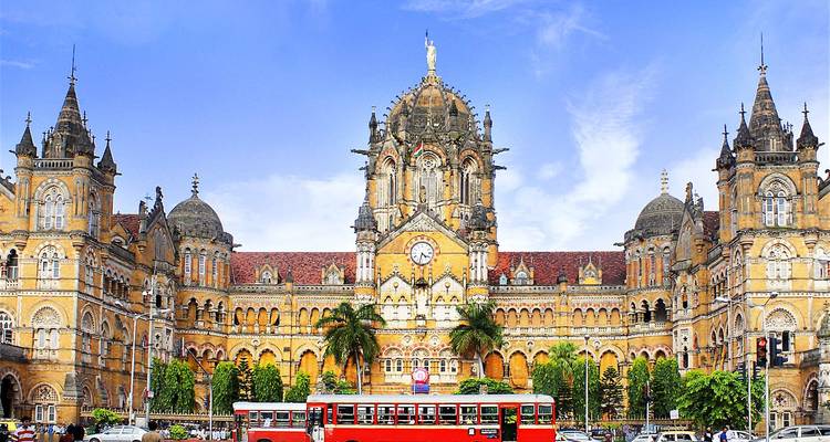 Chhatrapati Shivaji Terminus Bahnhof in Mumbai, eine UNESCO-Welterbestätte.