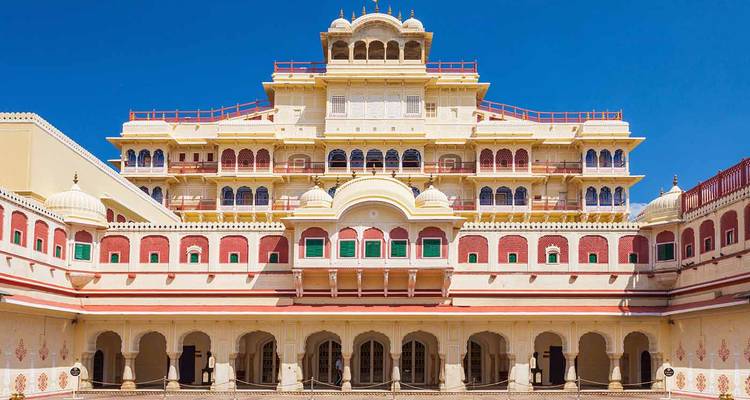 Stadspaleis in Jaipur, India.