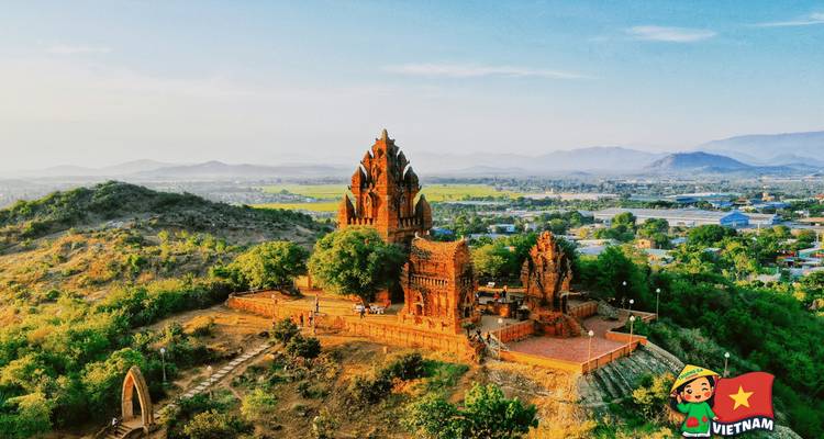 Luftaufnahme einer historischen Tempelanlage