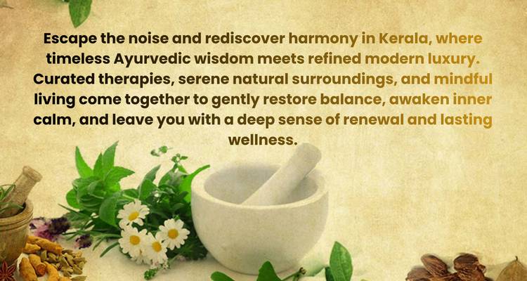 Graphique avec texte sur l'Ayurveda et le bien-être.