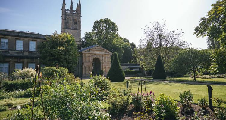 Beaux jardins au Magdalen College, Oxford.