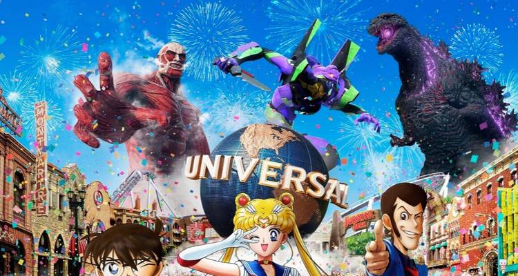 Levendige thematische promotieafbeelding voor Universal Studios.
