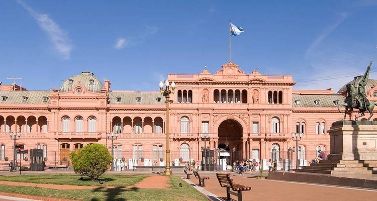 El famoso edificio gubernamental Casa Rosada en Buenos Aires.