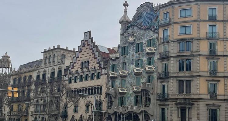 Série de bâtiments modernistes célèbres incluant la Casa Batlló et la Casa Amatller sur le Passeig de Gràcia