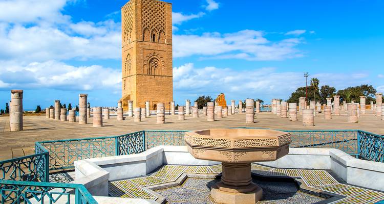 Tour Hassan et colonnes à Rabat, Maroc.