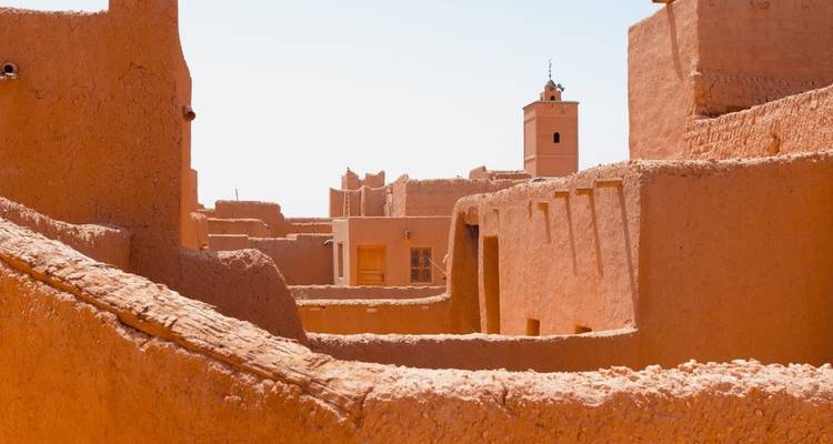 Traditionele architectuur in een Marokkaanse stad.
