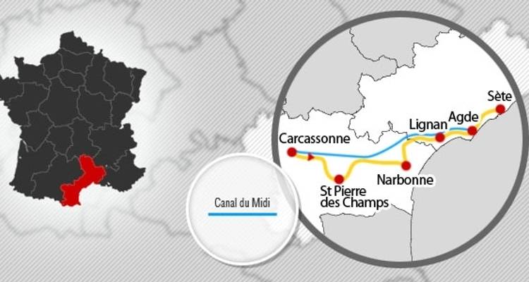 Languedoc Canal du Midi, Carcassonne to Sete - Discover France Adventures 3
