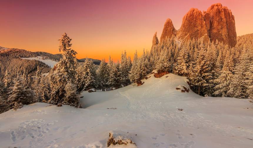 Caminhada de Inverno e Raquetes de Neve na Transilvânia — 1