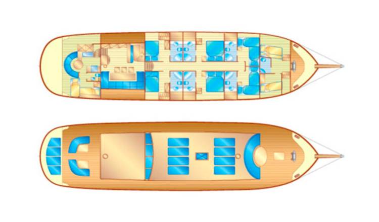  Gulet Kaptan Sevket Layout  Plan