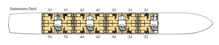  Staterooms Deck  plan