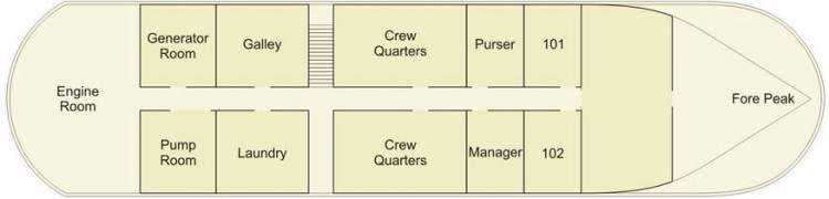Plan de  Below Main Deck 